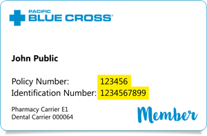 Pacific Blue Cross ID Card
